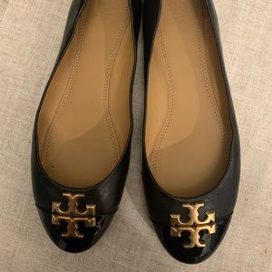 Tory Burch Black Flats